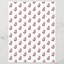 Enkel burgundy Löv-skrapbok Pappra Lakan