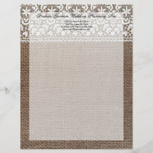 Enkel Burlap och Snöre Brevhuvud