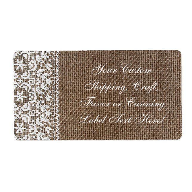 Enkel Burlap och Snöre Fraktsedel (Framsidan)