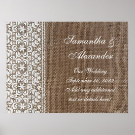 Enkel Burlap och Snöre Poster