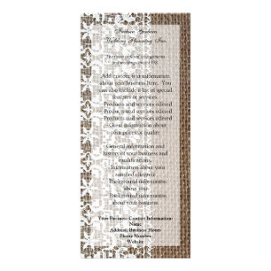 Enkel Burlap och Snöre Reklamkort