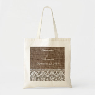 Enkel Burlap och Snöre Tygkasse