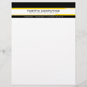 ENKEL BUSINESS LETTERHEAD :: Högteknologi 6 Brevhuvud