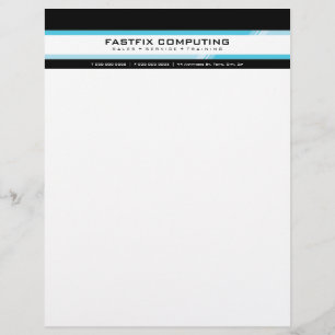 ENKEL BUSINESS LETTERHEAD :: Högteknologi 8 Brevhuvud