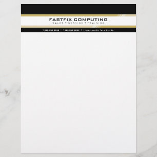 ENKEL BUSINESS LETTERHEAD :: Högteknologi av 3 Brevhuvud