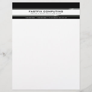 ENKEL BUSINESS LETTERHEAD :: Högteknologisk 1 L Brevhuvud