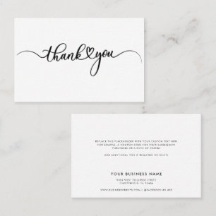 Enkel Business Script-Tack Visitkort