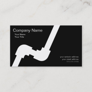 Enkel Businesscard för rörmokare svart Visitkort