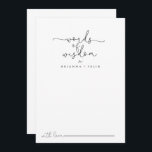 Enkel calligrafi Bröllop Ord av Wisdom Rådkort<br><div class="desc">Detta enkla kalligrafi i bröllop ord av visdomskort är perfekt för ett bröllop i Österrike. Den enkla och elegant designen har skript av typen klassisk och finare i svartvitt. De här korten är perfekter för bröllop, möhippa, babydusch, studentfest och mycket mer. Anpassa korten med namn från bruden och brudgummen, blivande...</div>