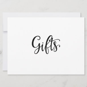Enkel calligrafi Bröllop-tecken (gåvor)