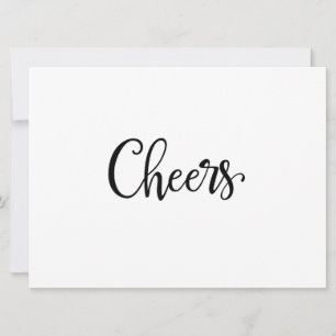 Enkel calligrafi Cheers Bröllop Pub Sign