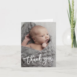 Enkel calligrafi Foto Baby Tack Kort