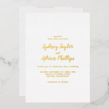 Enkel calligrafi Guld Avslappnad Bröllop Guld