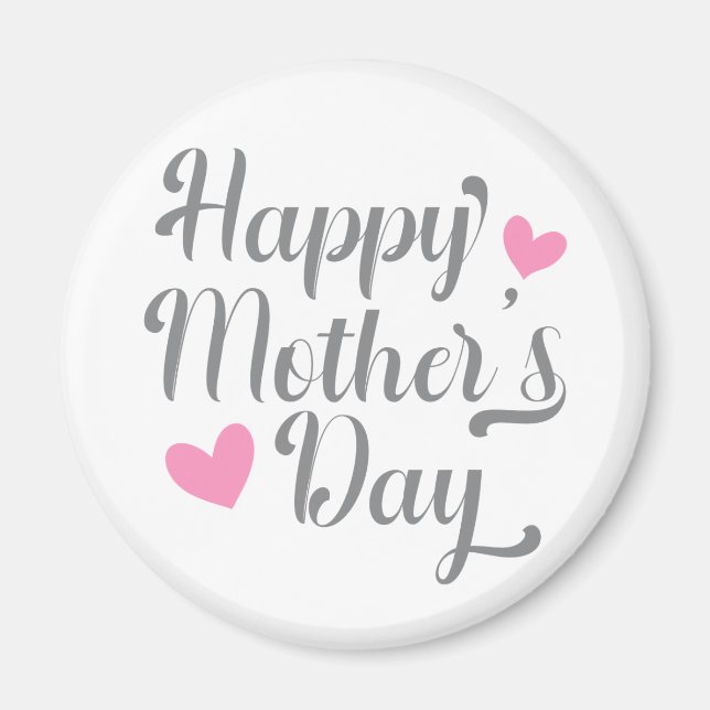 Enkel Calligrafi i Lycklig Mors dag | Magnet (Framsidan)