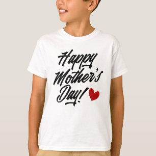Enkel Calligrafi i Lycklig Mors dag   Shirt T