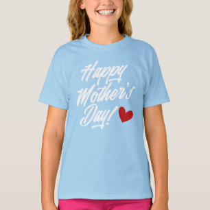 Enkel Calligrafi i Lycklig Mors dag   Shirt T