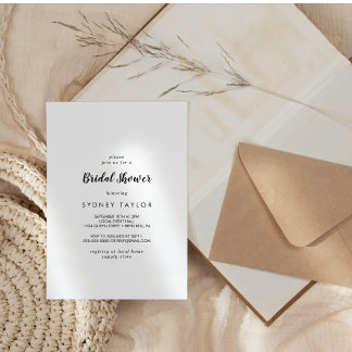 Enkel calligrafi Inbjudningskort för möhippan