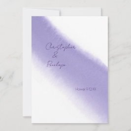 Enkel calligrafi Lila Vattenfärg Spara datum Inbjudningar