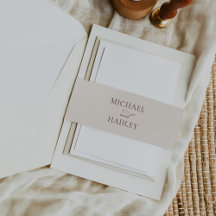 Enkel calligrafi Rustic Bröllop