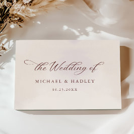 Enkel calligrafi Rustic Bröllop Gästböcker