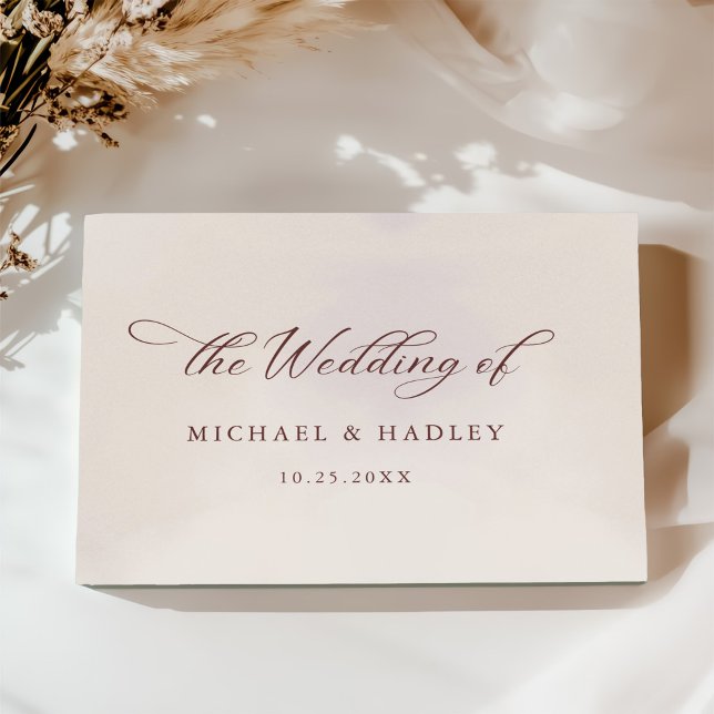 Enkel calligrafi Rustic Bröllop Gästböcker (Skapare uppladdad)