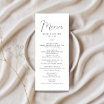 Enkel calligrafi Rustic Bröllop Meny<br><div class="desc">Enkel calligrafi Rustic Bröllop Menu</div>