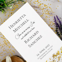 Enkel calligrafi, svart och vit Bröllop