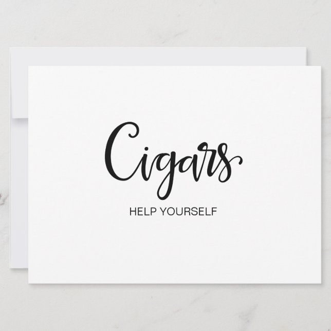 Enkel calligrafi | Tecknet "Cigars" Bröllop (Framsida)