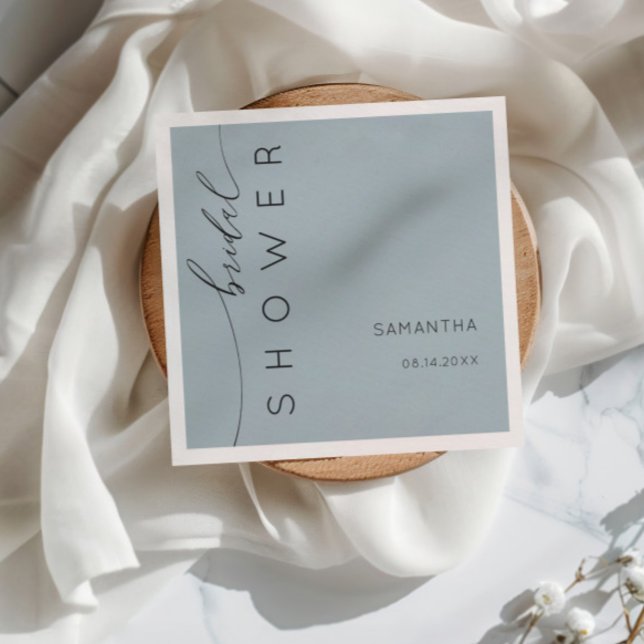 Enkel Calligraphy Dusty Blue-Möhippa Pappersservett (Skapare uppladdad)