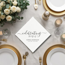 Enkel Celebrating The Life Elegant Script Begravni