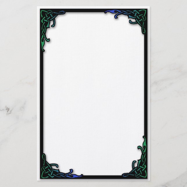 Enkel Celtic fnurragräns Brevpapper (Framsida)