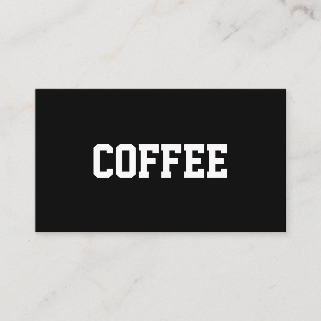 Enkel centrerad textkaffevärldsstjärna lojalitetskort (Framsida)