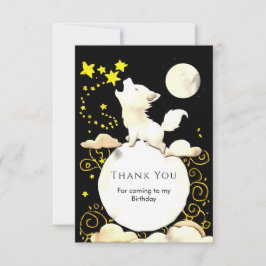 Enkel charm varg födelsedag tack kort