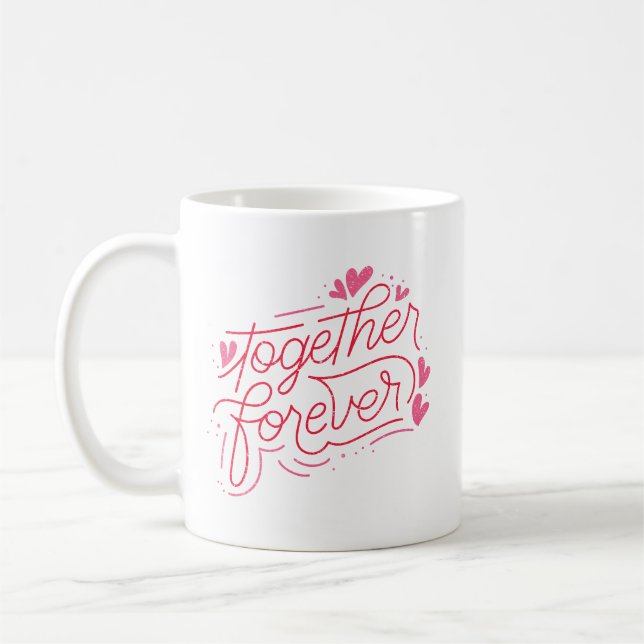 Enkel charmering tillsammans för romsk Rosa Kaffemugg (Vänster)