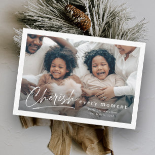 Enkel Cherish Script 2 Foto Jul Kort