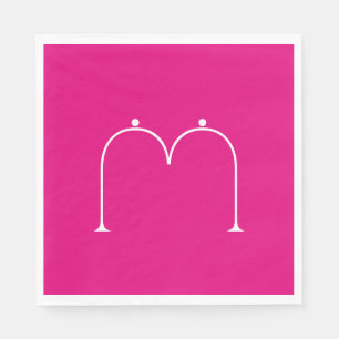 Enkel Chic Anpassningsbar Monogrammed Papper Napki Pappersservett