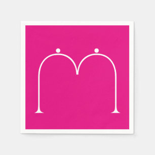 Enkel Chic Anpassningsbar Monogrammed Papper Napki Pappersservett