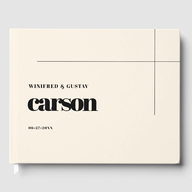 Enkel Chic Bröllop Gästböcker (Framsida)