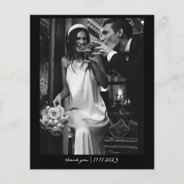 Enkel Chic Budget Foto Bröllopstackkort