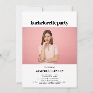 Enkel chic för elegant Bachelorette-partiinbjudan