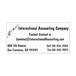 Enkel Chic för företag med Logotypen Quill Pen Självfärgande Stämpel