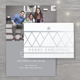 Enkel Chic Geometric God jul Träd Real Folierat Kort
