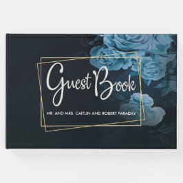 Enkel Chic Guld Geometric Ram Gästböcker