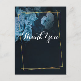 Enkel Chic Guld Geometric Ram Tack Vykort