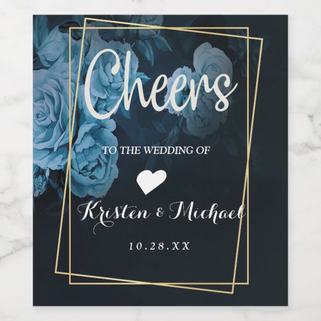 Enkel Chic Guld Geometric Ram Vinflaska Etikett (Singel etikett)