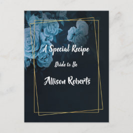 Enkel Chic Guld Geometrisk Ram Bröllopsfest Vykort