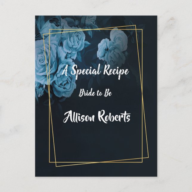 Enkel Chic Guld Geometrisk Ram Bröllopsfest Vykort (Framsida)