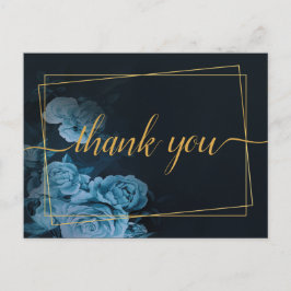 Enkel Chic Guld Geometrisk Ram  Tack efterkort Vykort