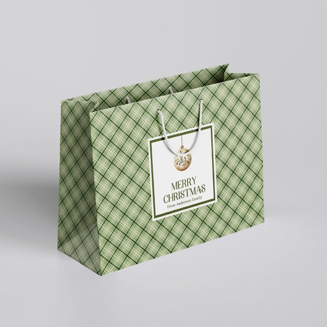 Enkel Chic Julklappspåse Mjuk Pastell Minimal (Simple Chic Christmas Gift Bag Soft Pastel Minimal)