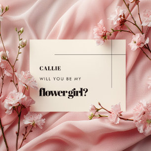 Enkel chic Kommer du att bli mitt blomsterkort? Inbjudningar